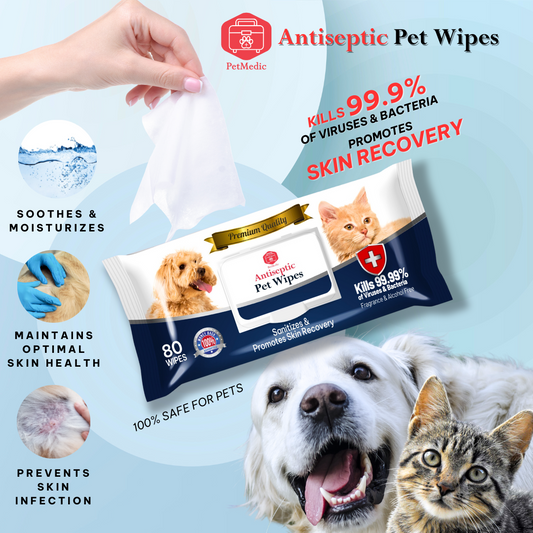 PetMedic Antiseptic Pet Wipes (80 Wipes)